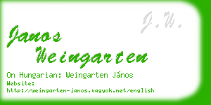 janos weingarten business card